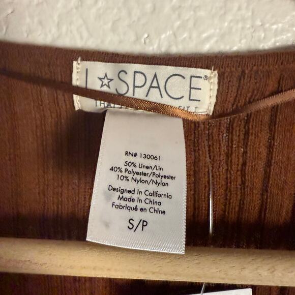 L*Space Wailea Brown Ribbed Long Sleeve O-Ring Beach Coverup Mini Dress Size S - Picture 10 of 11